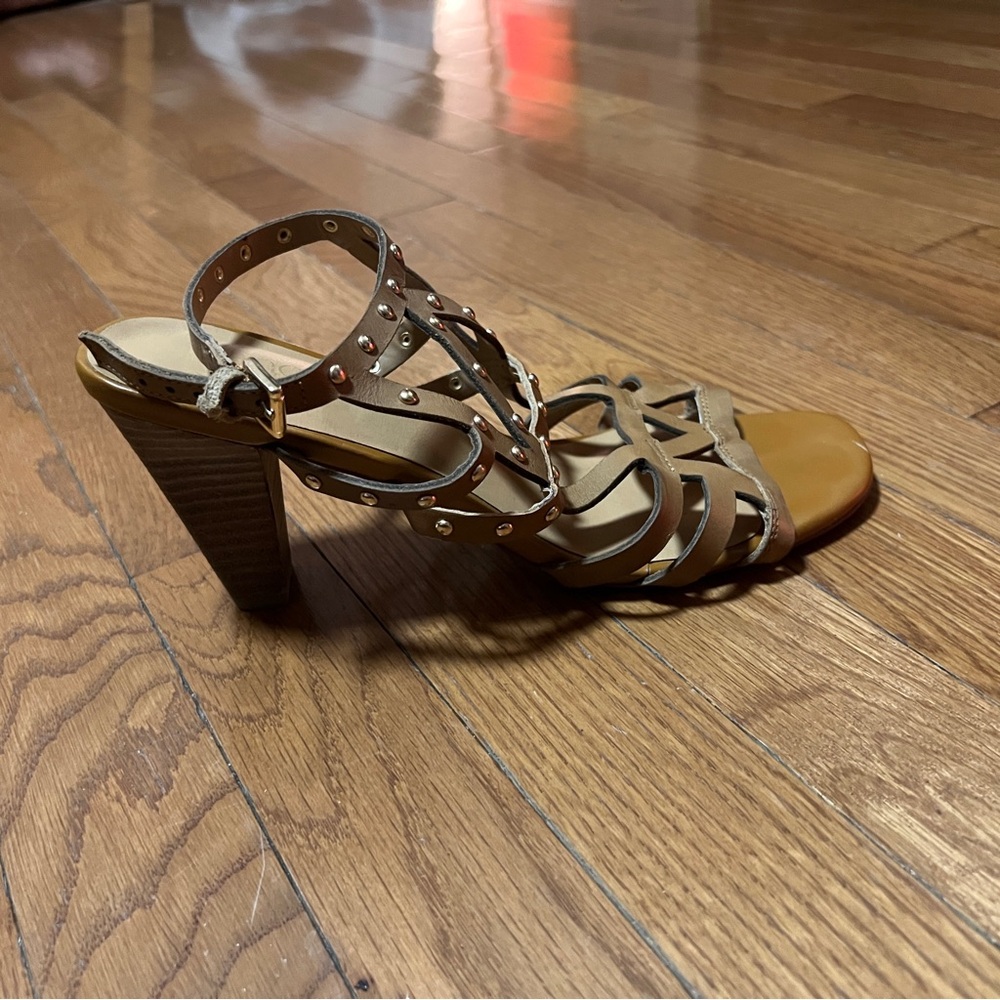 Franco Sarto Strappy Studded High Heel Shoes Sandals - Picture 4 of 12